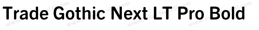 Trade Gothic Next LT Pro Bold Conde字体转换